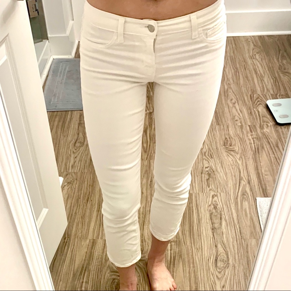 J Brand White Cropped Jeans